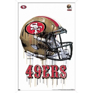 Trends International NFL San Francisco 49ers - Drip Helmet 20 Framed Wall Poster Prints - 1 of 4