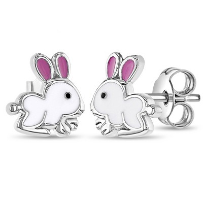 Girls' Panda Push Back Sterling Silver Earrings - in Season Jewelry