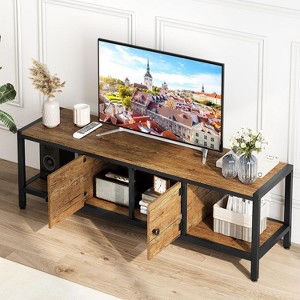 Jojoka Sturdy Wooden Entertainment Center with 2 Closed & 2 Open Shelves - 1 of 4
