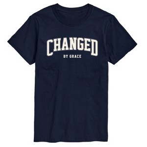 Men's - Instant Message - Changed By Grace Collegiate Short Sleeve Graphic T-Shirt - 1 of 4