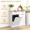 10 Gallon Farmhouse Kitchen Cabinet with Hidden Trash Can and 2 Drawers, Tilt Out Trash Can Cabinet for Kitchen - 4 of 4