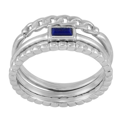 Silpada 'Her Empire' Sterling Silver Blue Lapis Ring Set