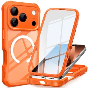 HTUTWOO Magnetic Case for iPhone 17 Pro Max, 360° Rugged Armor Case, Compatible with Magsafe, Silicone Bumper Protective Phone Cover - 1 of 4