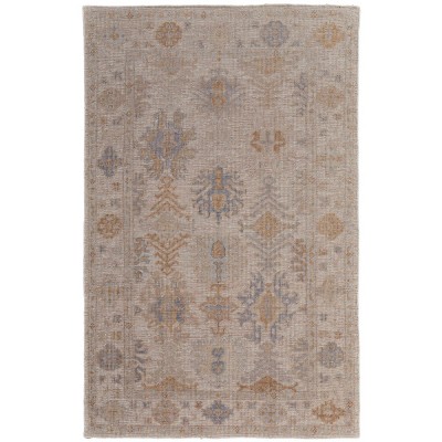 Wendover Transitional Oriental Ivory/Tan/Blue Area Rug