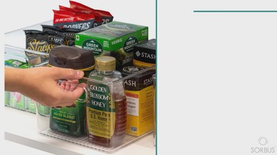 Clear Stackable Plastic Lidded Storage Bins for Kids