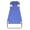 vidaXL Folding Sun Lounger with Head Cushion Powder-coated Steel Blue - 2 of 4