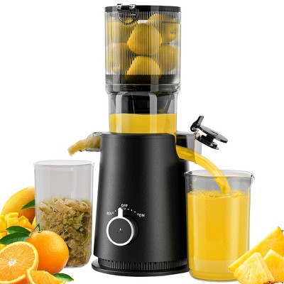 Aeitto Premium Cold Press Juicer - 4.5 XL Wide Mouth for Whole Fruits, 90% Yield Slow Masticating Technology, BPA-Free for Healthier Juice (Black)