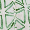 Painted Triangles Verte Lumbar Throw Pillow - Pillow Perfect: Contemporary Indoor Geometric Cotton Cushion with Polyester Fiber - 2 of 4