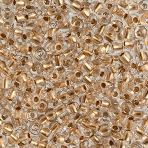 John Bead Czech Glass Seed Beads 6/0 (100g) Crystal Gold Lined Beads for DIY Art Crafts Jewelry Bracelets Necklaces Earrings Making - 1 of 4