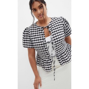 Women's Plus Size Jolie Top - black | CITY CHIC - 1 of 4