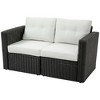 Resenkos 2 Pieces Patio Wicker Corner Sofa Set, Outdoor Sectional Furniture, - 2 of 4
