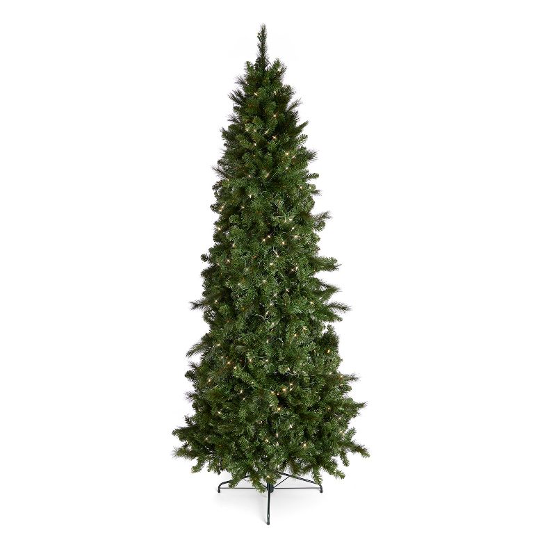 Home Heritage Cashmere Quick Set 12 Foot Artificial Holiday Tree Prelit with 800 White & Color LED Lights, 2903 PVC Foliage Tips, and Metal Stand, 1 of 7