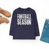 Football Season Block Distressed - Youth Long Sleeve Graphic T-Shirt - 3 of 4
