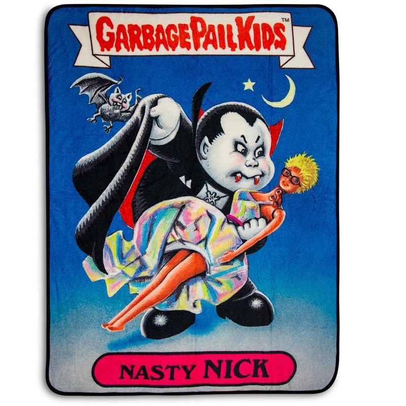 Just Funky Garbage Pail Kids Nasty Nick Fleece Throw Blanket | 45 x 60 Inches, 1 of 7