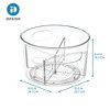 iDesign Recycled Plastic Turntable Organizer with Removable Dividers, The Linus Collection - 10.5" x 10.5" x 6.36", Clear - 2 of 4