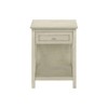 FONTO 2-Tier Side Table with Storage Drawer, Bedside Table with Open Shelf for Bedroom Living Room, White, 15.75"*25"*19" - 4 of 4