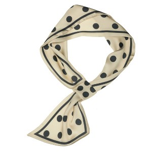 Allegra K Women's Polka Dot Small Skinny Double-Sided Neckerchief Neck Scarves - 1 of 4