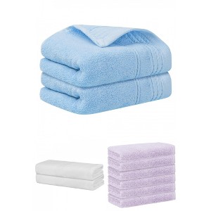 REGALWOVEN Striped Soft Absorbent Bathroom Cotton Towel Set 3 Pcs - 1 of 4