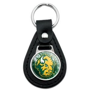 North Dakota State Tie Dye Black Leather Keychain - 1 of 4