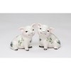 Kevins Gift Shoppe Ceramic Victorian Pig With Blue Rose Pattern Salt And Pepper Shakers - image 2 of 4