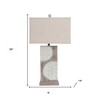 HomeRoots Set of Two 28" Brown And White Coastal Sand Dollar USB Table Lamp With Tan Shade - 3 of 4