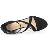 Allegra K Women's Crisscross Ankle Strap Chunky Heel Sandals - 4 of 4