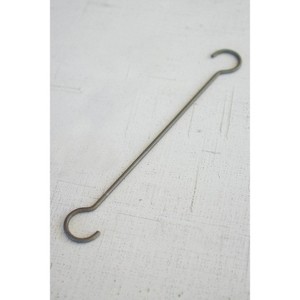 Set of Twelve Long Wire S-Hooks 12"L, Gray Gunmetal Metal By Kalalou - 1 of 3