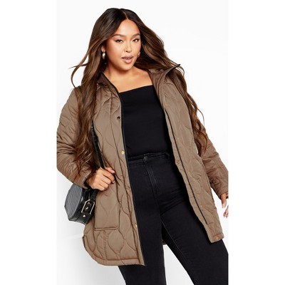 Roaman's Women's Plus Size Short Faux-fur Coat - 5x, Gray : Target