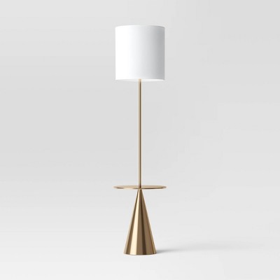Modern Floor Lamp with Table Brass - Threshold™