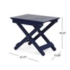DSVIMOY Folding Wooden End Table, Outdoor Side Table, Decorative Garden Stool for Indoor Outdoor, Navy Blue, 22.75"*15"*18.25" - 3 of 4