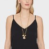 Shell And Starfish Drop Long Necklace - A New Day™ Neutral/Gold - 2 of 4