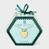14K Gold Dipped Heart Charm Initial Necklace - A New Day™ Gold - 3 of 4