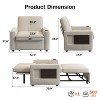 Dyonery 3-in-1 Sleeper Sofa Chair Bed,42.5"Convertible Sleeper Chair with Pull Out Bed,USB Charging Port & Wing Table,Cup Holder,Adjustable Backrest - 2 of 4