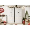 COZONY Kitchen Pantry Storage Cabinet w/Barn Doors, Drawer 2 Adjustable Shelves Freestanding Tall Hutch w/ Microwave Stand for Kitchen Dining Room - 4 of 4