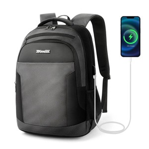 NEW YORK XPRESS HB-2116 Large Travel Backpack, 20'' BLACK GRAY - 1 of 4