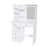 JUJABU White Vanity Table with Lighted Mirror, 5 Drawers, Touch-Control 3-Color Modes, Storage Organizer for Women and Girls’ Bedrooms - 2 of 4