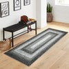 Washable Modern Braided Printed Rug Non Slip Low Pile Rug Soft Contemporary Throw Floor Cover Foldable Indoor Carpet for Living Room Bedroom - 3 of 4