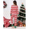 Clearlove Women's Christmas Pajama Set - Festive Comfort V-Neck Nightgown & Lounge Pant - 4 of 4