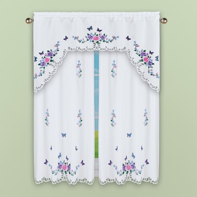 White Polyester Light-Filtering Rod Pocket Panel Pair
