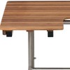 HomeRoots 18" X 32" Brown Wall Mount Teak Rectangular Shower Bench With Legs - 4 of 4