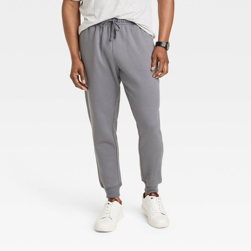 Men's Tapered Fleece Jogger Pants - Goodfellow & Co™ Thundering Gray XXL