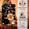 Lomsoe Christmas Reindeer Metal Tin Sign - Merry Christmas Sign for Outdoor & Indoor Decoration - 8x12Inch Christmas Gift - 3 of 4