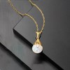 Ross-Simons Floating Opal Pendant Necklace in 14kt Yellow Gold - 4 of 4