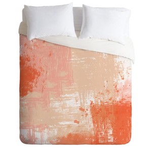 Full/Queen Khristian A Howell Southern Spring Abstract Duvet Set Orange - Deny Designs