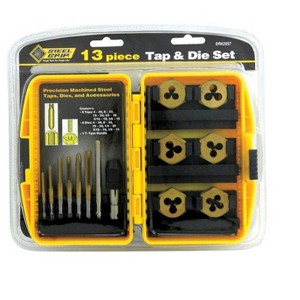 Steel Grip Steel SAE Tap and Die Set 6-32, 8-32, 10-24, 10-32, 1/4-20, 5/16-8 13 pc - 1 of 1