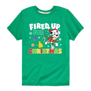 Boys' - Paw Patrol - Fired Up For Christmas Short Sleeve Graphic T-Shirt - 1 of 4