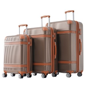 3 Piece Luggage Set, Hard Shell Luggage Set with Spinner Wheels & TSA Lock, Lightweight Travel Luggage Set for Business Trip (20'' 24'' 28'') - 1 of 4