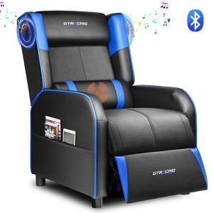 COMHOMA Gaming Recliner Chair with Bluetooth Speakers, Racing Style Ergonomic Single Sofa, Massage & Home Theater Seating for Living Room - 1 of 4