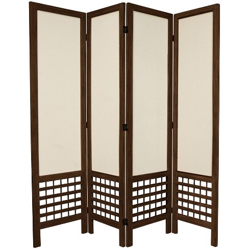 Oriental Furniture 6 ft Tall Brown Cardboard Room Divider - 6 Panel