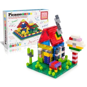 PICASSO-TILES 259 Pc Magnetic Tiles and Brick Compatible Set, Classic Building Blocks, Educational Toy for Kids - 1 of 4
